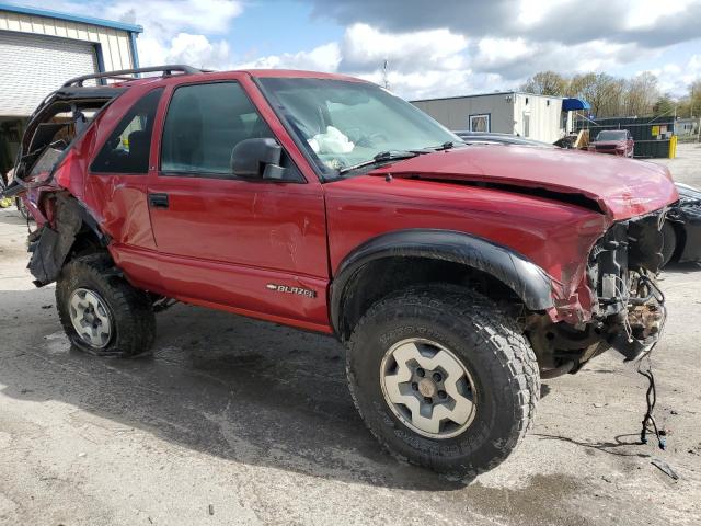 1GNCT18W11K170254 - 2001 CHEVROLET BLAZER BURGUNDY photo 4