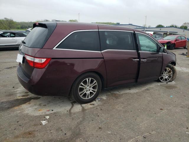 5FNRL5H60CB030545 - 2012 HONDA ODYSSEY EXL BURGUNDY photo 3