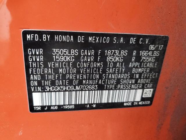 3HGGK5H09JM702683 - 2018 HONDA FIT EX ORANGE photo 12