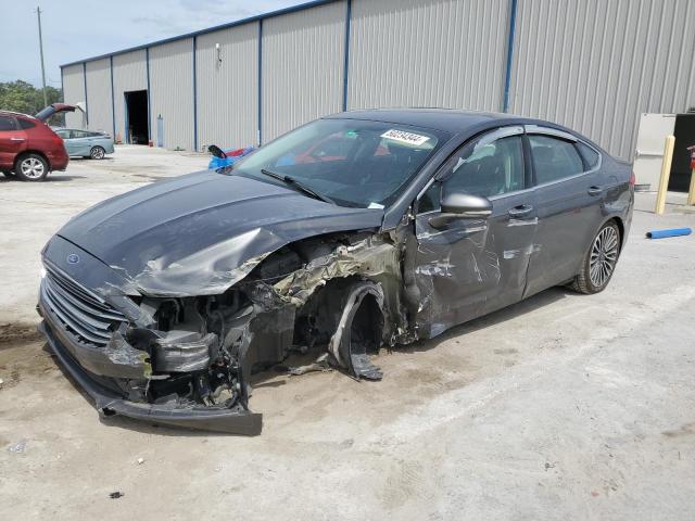 3FA6P0K91HR114589 - 2017 FORD FUSION TITANIUM GRAY photo 1