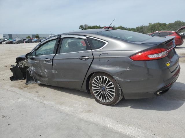 3FA6P0K91HR114589 - 2017 FORD FUSION TITANIUM GRAY photo 2