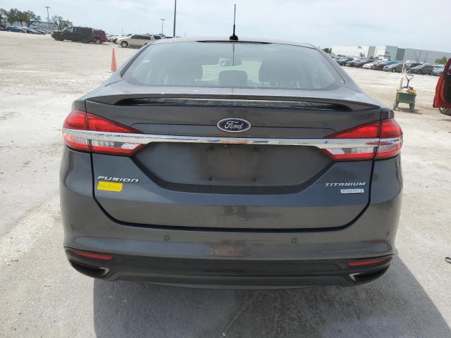 3FA6P0K91HR114589 - 2017 FORD FUSION TITANIUM GRAY photo 6