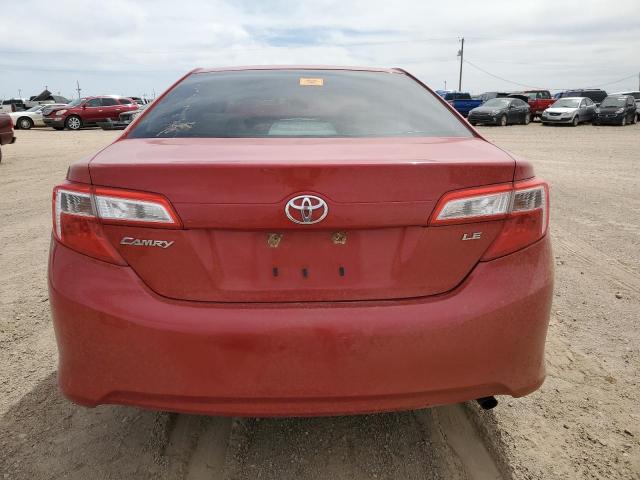 4T4BF1FK6CR168083 - 2012 TOYOTA CAMRY BASE RED photo 6