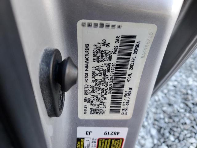 1NXBU4EE5AZ347340 - 2010 TOYOTA COROLLA BASE SILVER photo 13