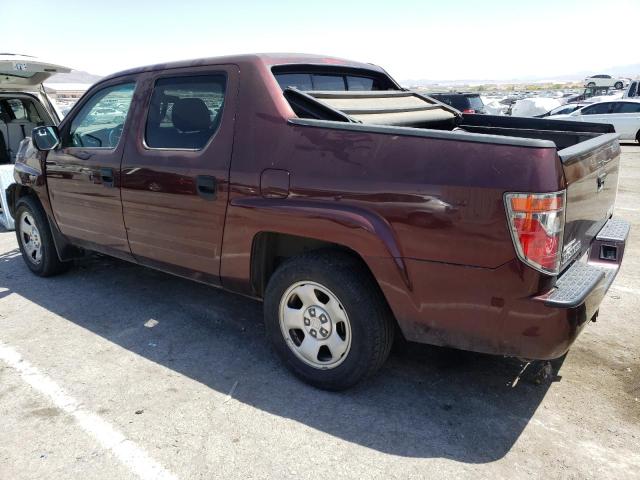 2HJYK16287H522856 - 2007 HONDA RIDGELINE RT BURGUNDY photo 2