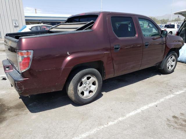 2HJYK16287H522856 - 2007 HONDA RIDGELINE RT BURGUNDY photo 3