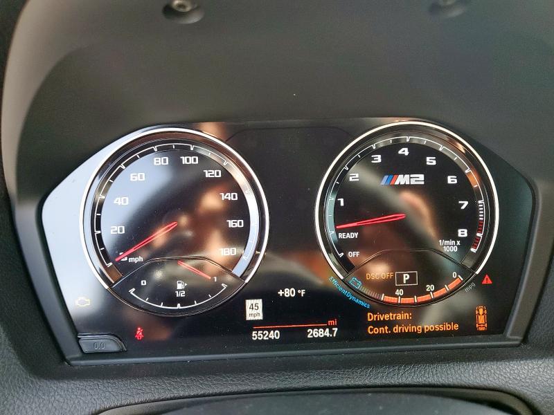 WBS2U7C06L7E16840 - 2020 BMW M2 COMPETITION თეთრი ფოტო 9