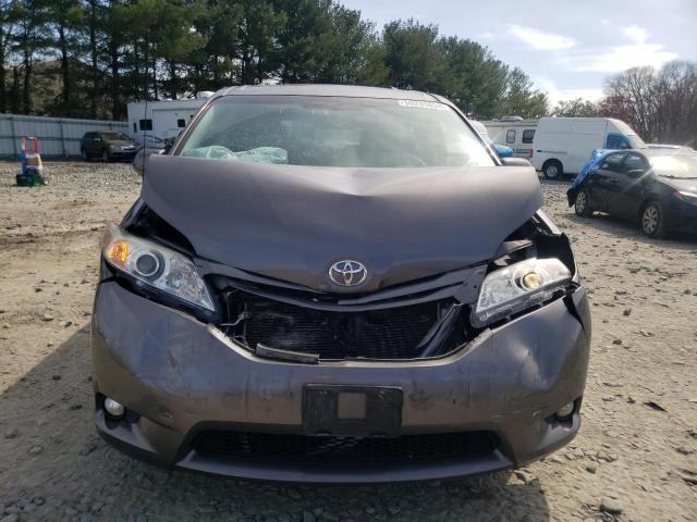 5TDYK3DC1BS155255 - 2011 TOYOTA SIENNA XLE GRAY photo 5