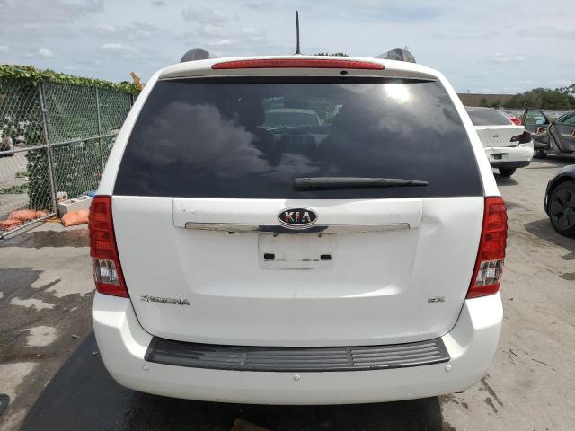 KNDMH4C76C6454023 - 2012 KIA SEDONA EX WHITE photo 6