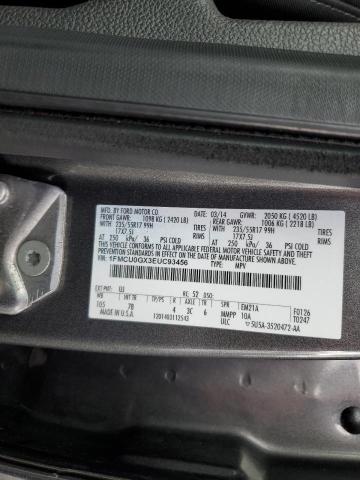 1FMCU0GX3EUC93456 - 2014 FORD ESCAPE SE GRAY photo 13