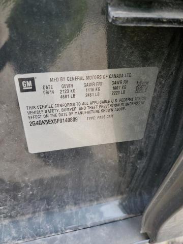 2G4GK5EX5F9140809 - 2015 BUICK REGAL 黑色 照片 12