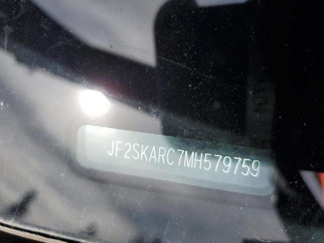 JF2SKARC7MH579759 - 2021 SUBARU FORESTER SPORT BLACK photo 12