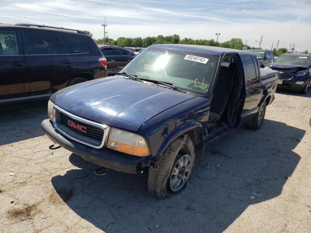 1GTDT13W62K222144 - 2002 GMC SONOMA BLUE photo 2