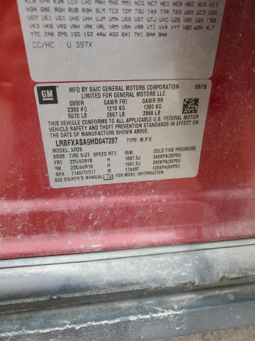 LRBFXASA9HD047287 - 2017 BUICK ENVISION PREFERRED BURGUNDY photo 13