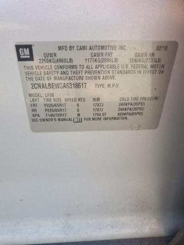 2CNALBEW6A6318617 - 2010 CHEVROLET EQUINOX LS SILVER photo 12