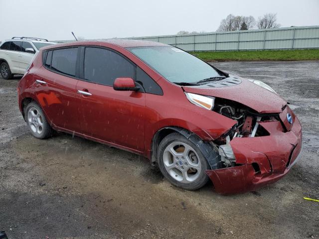 1N4AZ0CP4DC412094 - 2013 NISSAN LEAF S BURGUNDY photo 4