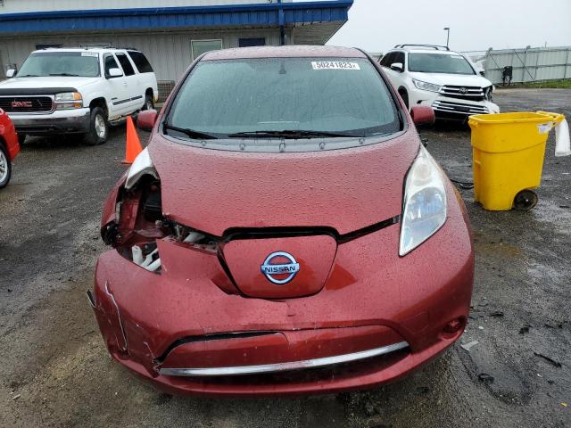 1N4AZ0CP4DC412094 - 2013 NISSAN LEAF S BURGUNDY photo 5