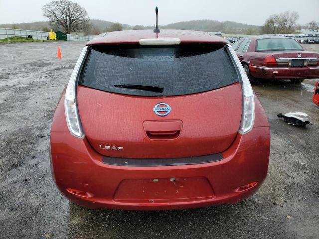 1N4AZ0CP4DC412094 - 2013 NISSAN LEAF S BURGUNDY photo 6