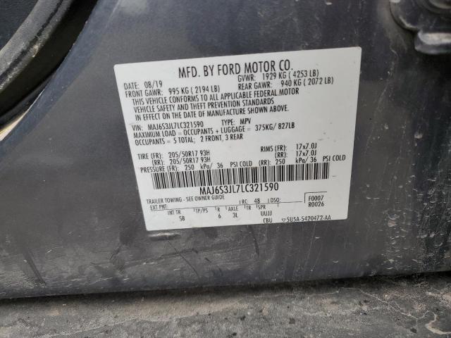 MAJ6S3JL7LC321590 - 2020 FORD ECOSPORT SES 灰色 照片 12