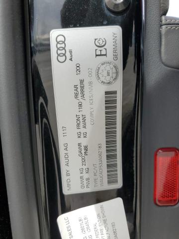 WAUC4CF53JA062183 - 2018 AUDI S5 PRESTIGE BLACK photo 12