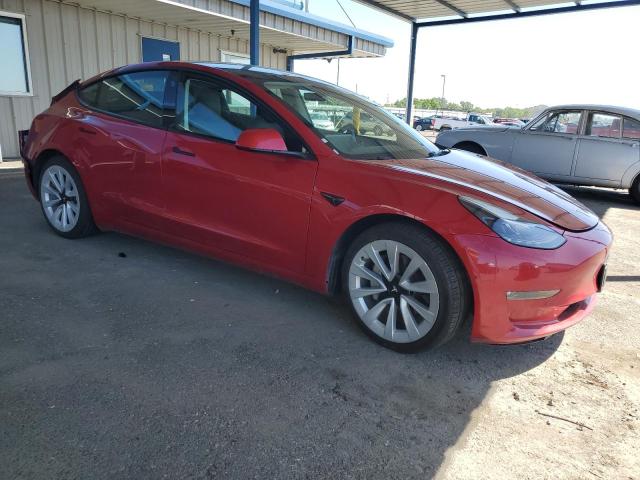 5YJ3E1EB0NF304999 - 2022 TESLA MODEL 3 RED photo 4