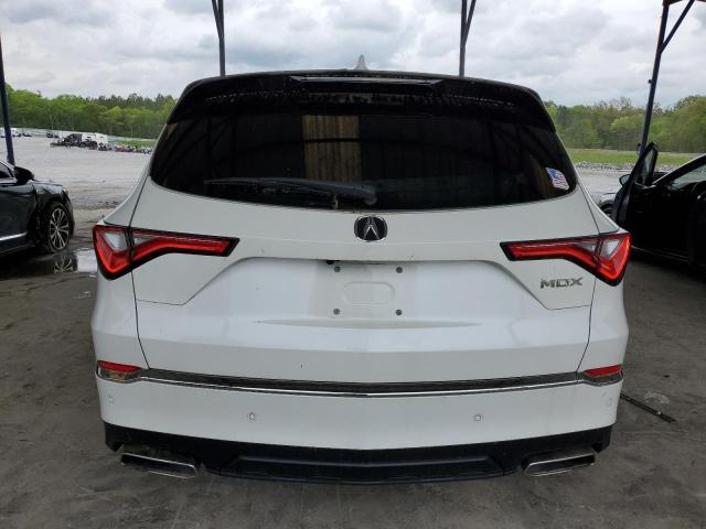 5J8YD9H45NL010937 - 2022 ACURA MDX TECHNOLOGY WHITE photo 6