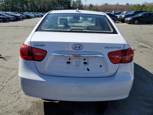 KMHDU4AD4AU177946 - 2010 HYUNDAI ELANTRA BLUE WHITE photo 6