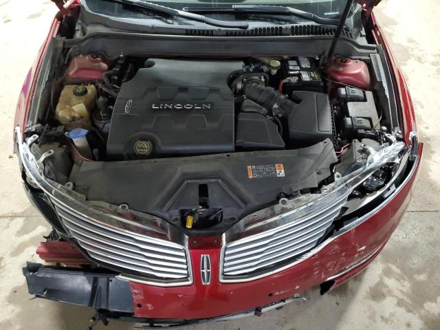 3LN6L2GK6ER830554 - 2014 LINCOLN MKZ RED photo 11