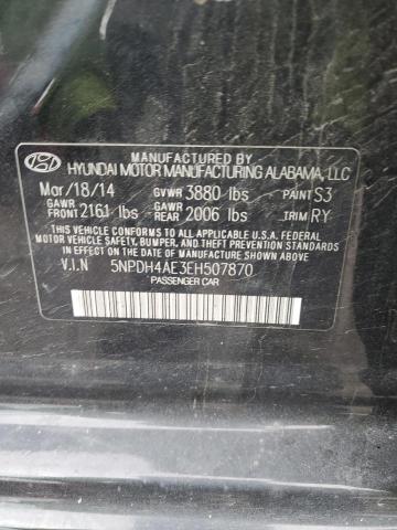 5NPDH4AE3EH507870 - 2014 HYUNDAI ELANTRA SE BLACK photo 12