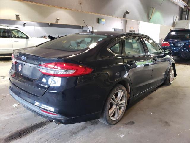 3FA6P0UU5JR101206 - 2018 FORD FUSION S HYBRID BLACK photo 3