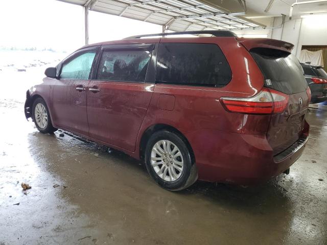 5TDYK3DC1FS558173 - 2015 TOYOTA SIENNA XLE BURGUNDY photo 2