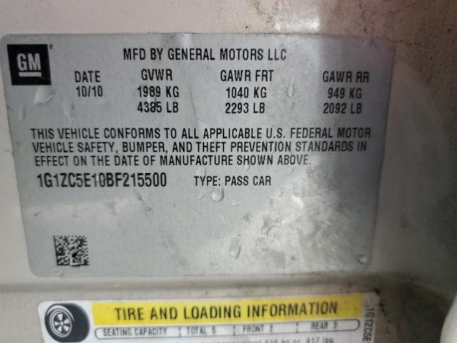 1G1ZC5E10BF215500 - 2011 CHEVROLET MALIBU 1LT 棕色 照片 12