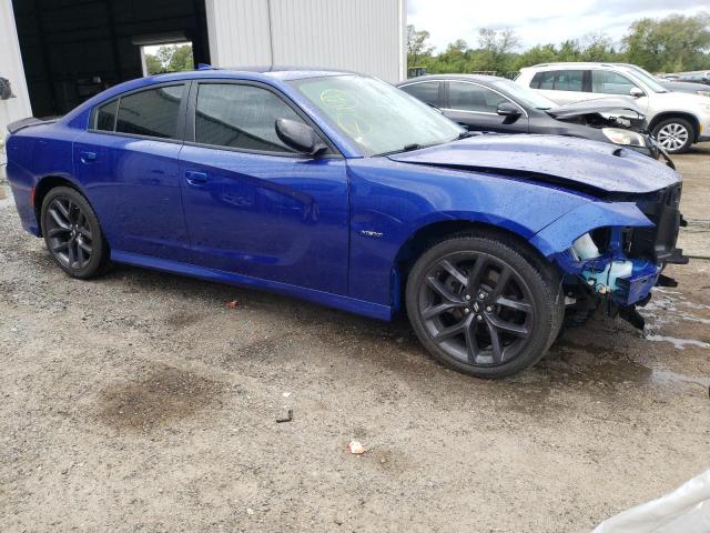 2C3CDXCT6KH623982 - 2019 DODGE CHARGER R/T BLUE photo 4