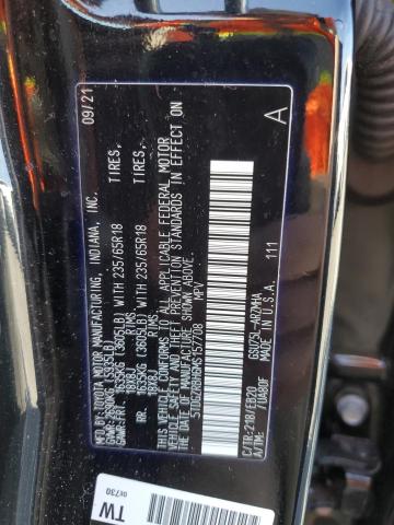 5TDGZRBH6MS157708 - 2021 TOYOTA HIGHLANDER XLE BLACK photo 13