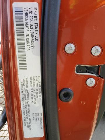 2C3CDZFJ2MH645891 - 2021 DODGE CHALLENGER R/T SCAT PACK ORANGE photo 13