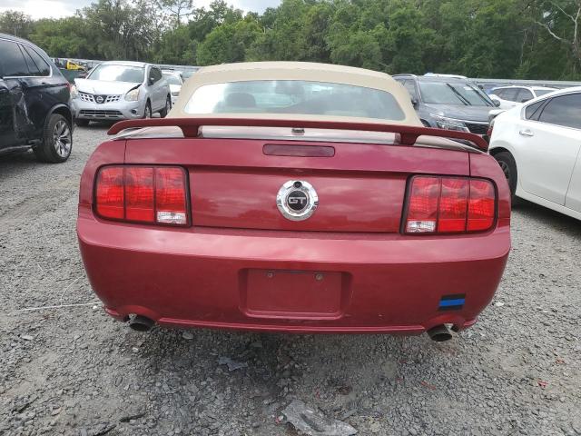 1ZVHT85H575269130 - 2007 FORD MUSTANG GT RED photo 6