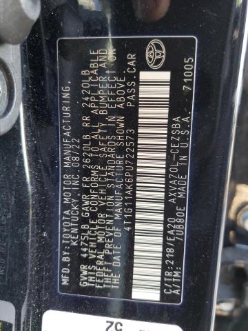 4T1G11AK6PU722573 - 2023 TOYOTA CAMRY SE NIGHT SHADE BLACK photo 13