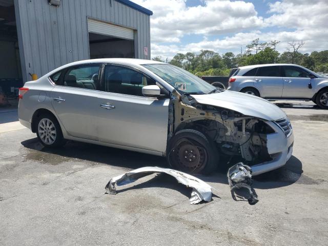 3N1AB7AP2DL711360 - 2013 NISSAN SENTRA S SILVER photo 1