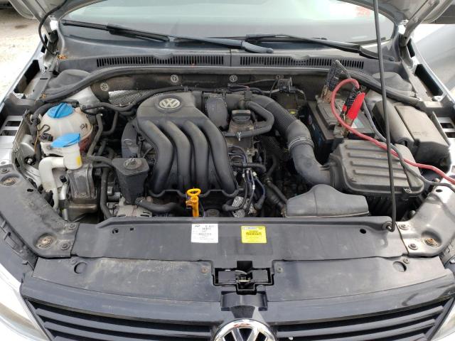 3VW2K7AJ2CM349095 - 2012 VOLKSWAGEN JETTA BASE فضي صورة 11