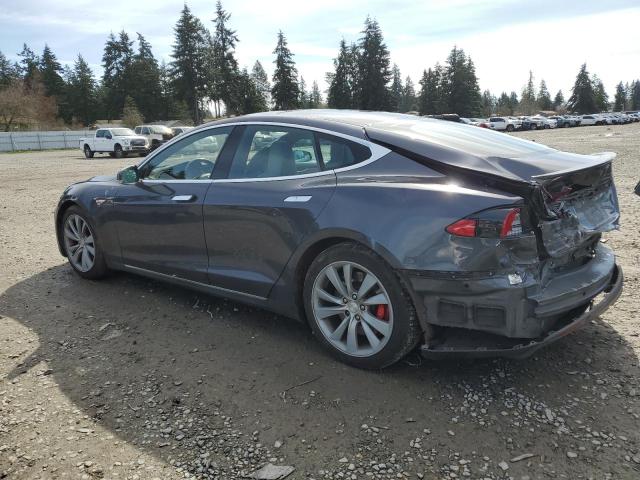 5YJSA1E48FF114300 - 2015 TESLA MODEL S GRAY photo 2