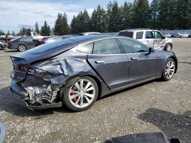 5YJSA1E48FF114300 - 2015 TESLA MODEL S GRAY photo 3