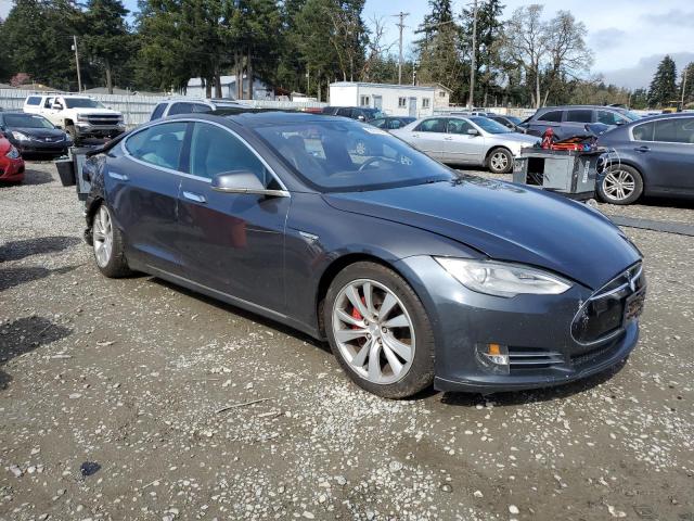 5YJSA1E48FF114300 - 2015 TESLA MODEL S GRAY photo 4