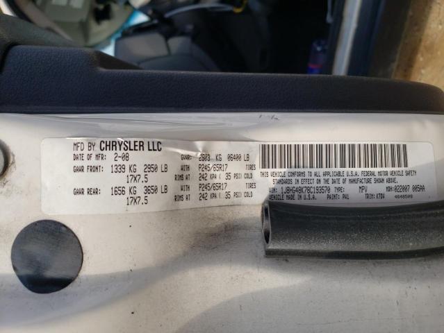 1J8HG48K78C193570 - 2008 JEEP COMMANDER SPORT თეთრი ფოტო 14