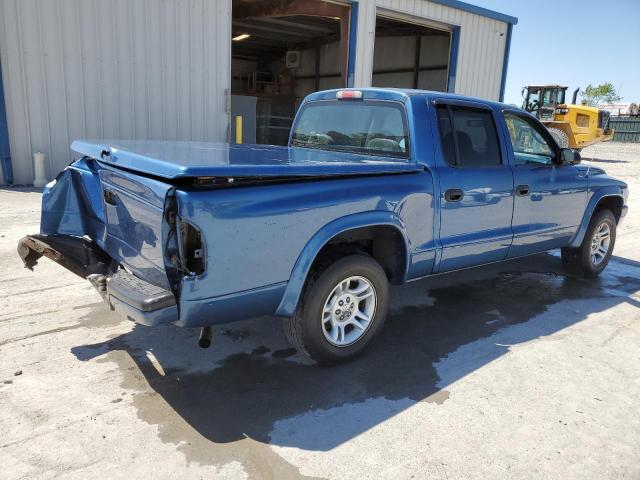 1D7HL38N64S505553 - 2004 DODGE DAKOTA QUAD SPORT BLUE photo 3