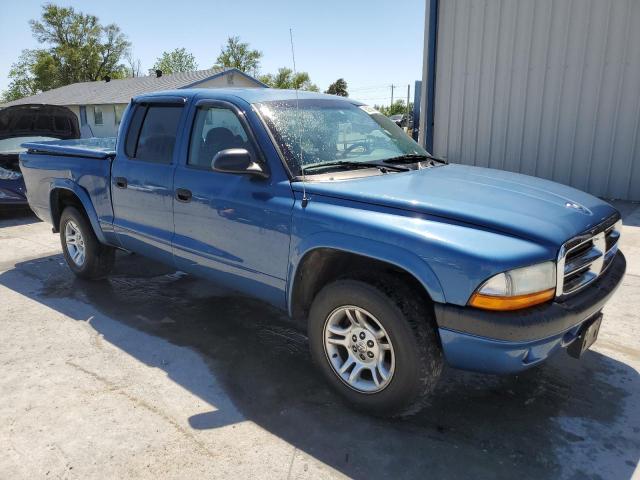 1D7HL38N64S505553 - 2004 DODGE DAKOTA QUAD SPORT BLUE photo 4