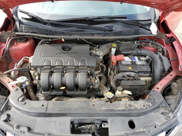 3N1AB7AP0HL685749 - 2017 NISSAN SENTRA S RED photo 11