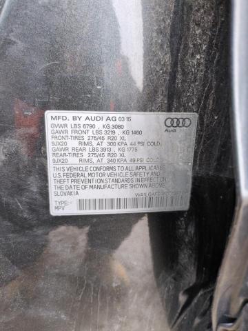 WA1LGAFE4FD019874 - 2015 AUDI Q7 PREMIUM PLUS Графитовый фото 12