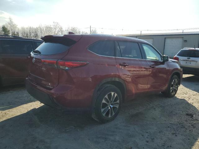 5TDGZRBH2LS508063 - 2020 TOYOTA HIGHLANDER XLE RED photo 3