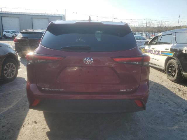 5TDGZRBH2LS508063 - 2020 TOYOTA HIGHLANDER XLE RED photo 6