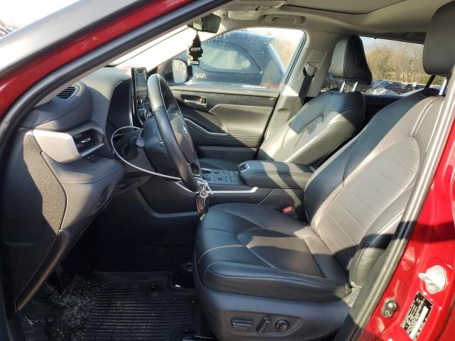 5TDGZRBH2LS508063 - 2020 TOYOTA HIGHLANDER XLE RED photo 7